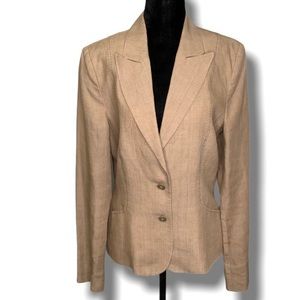 MEXX 100% LINEN FULLY LINED TAN  BLAZER US SIZE 10